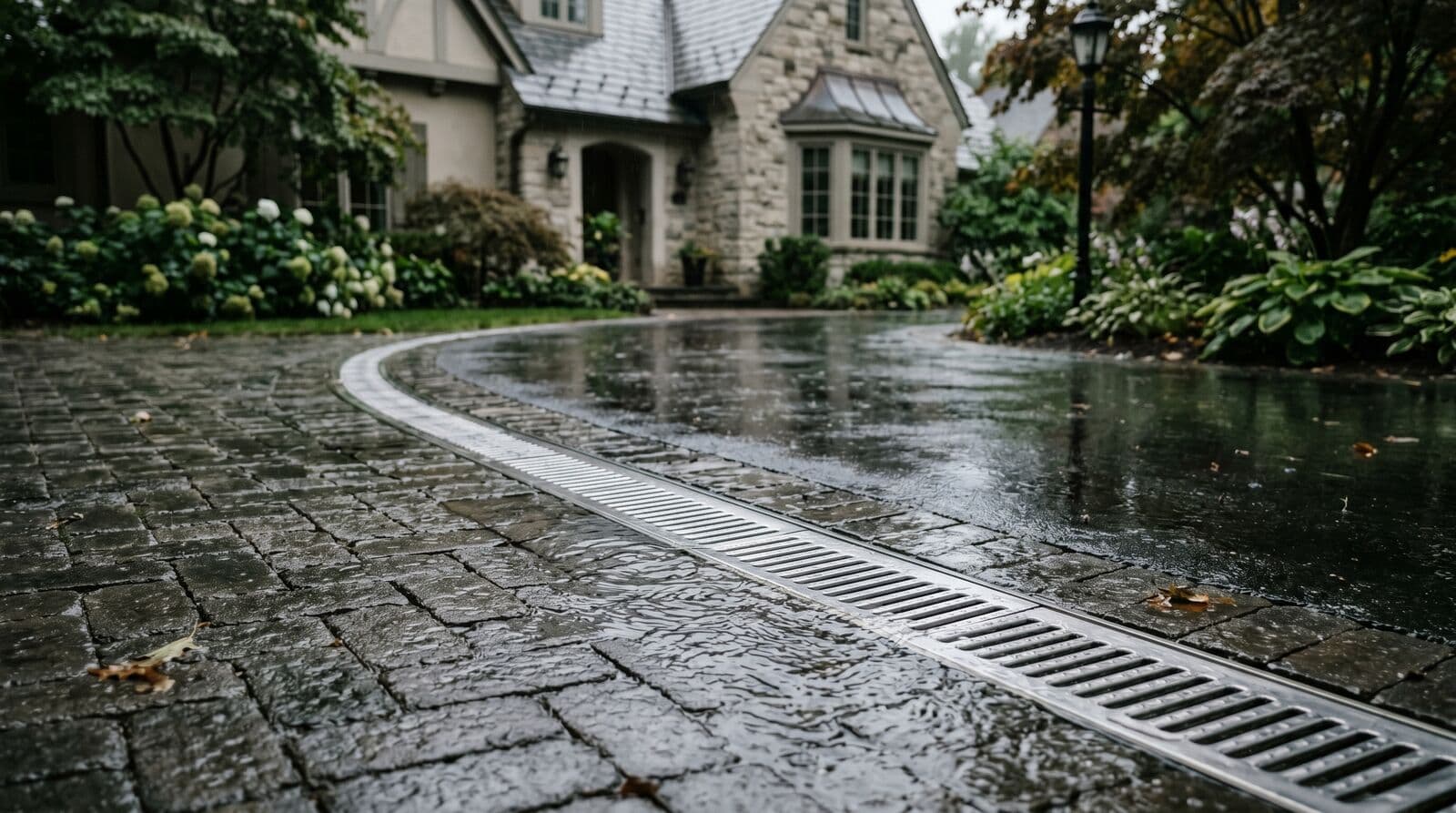 Permeable driveway cost and drainage planning example