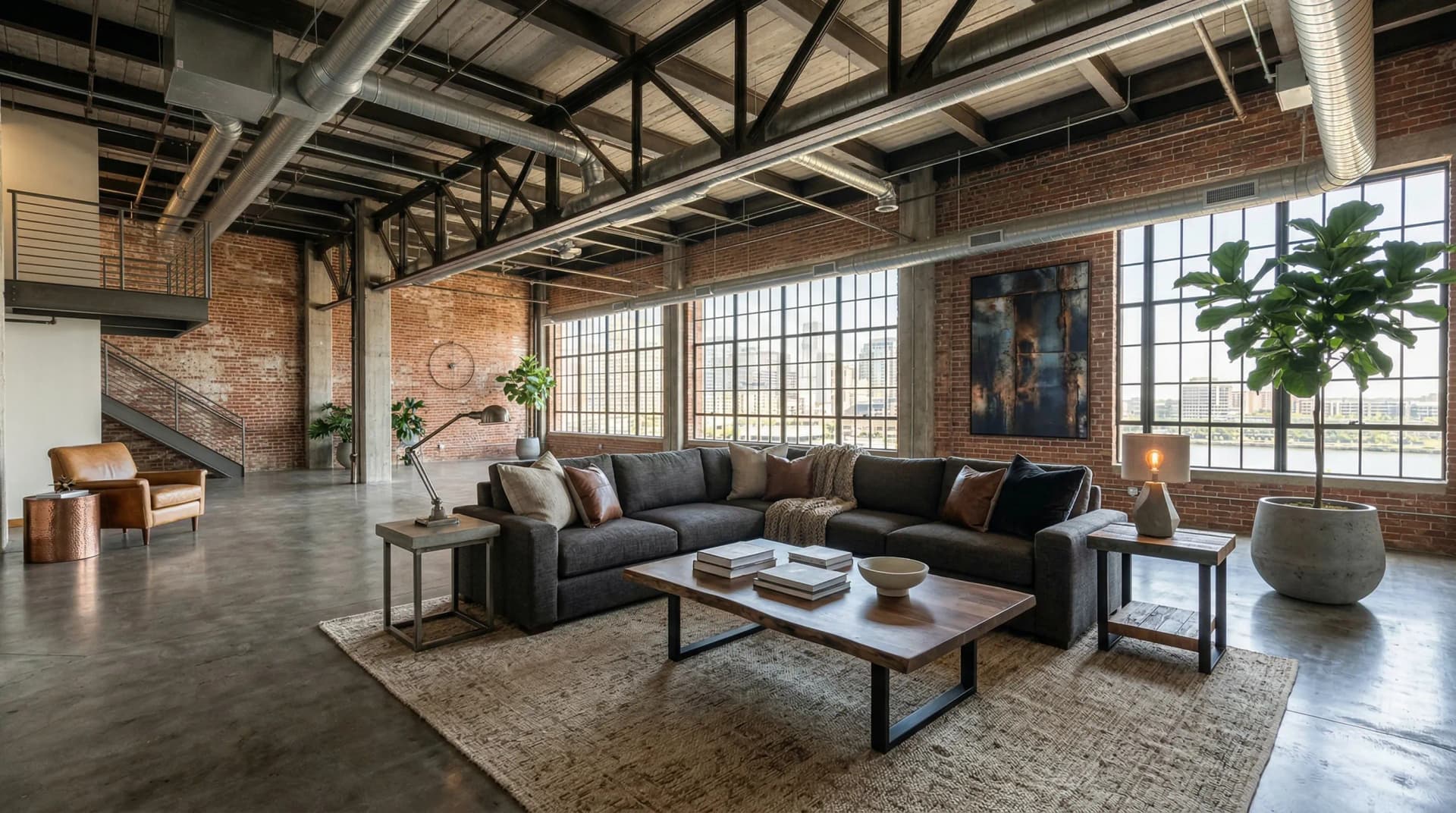 Modern Loft room redesign render